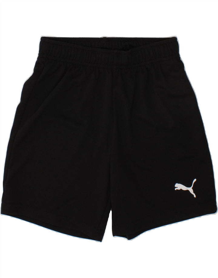 PUMA Boys Sport Shorts 9-10 Years Black Polyester Vintage Puma and Second-Hand Puma from Messina Hembry 
