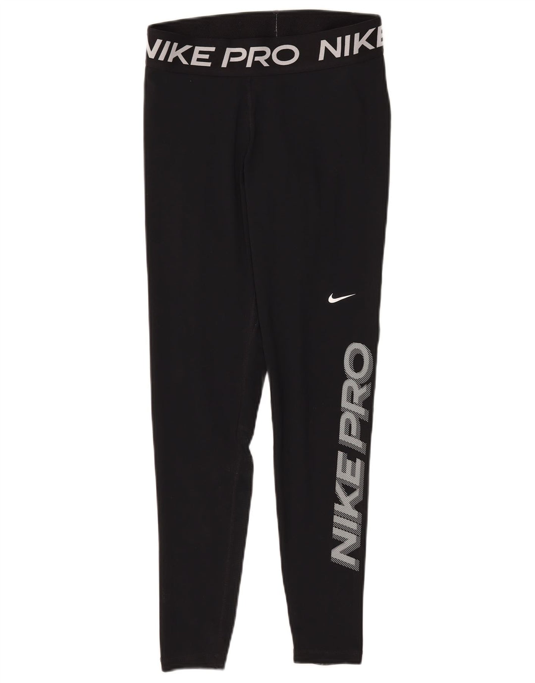 Leggings grafici Nike Dri Fit da donna UK 12 medio nero poliestere