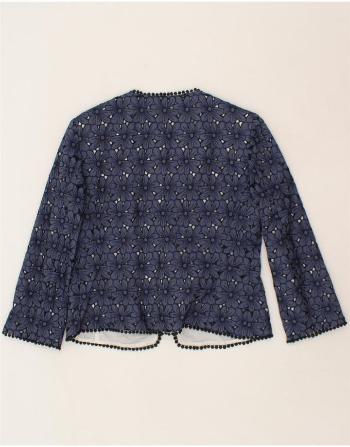 GIORGIO GRATI Womens 3/4 Sleeve Blazer Jacket IT 44 Medium Navy Blue Vintage Giorgio Grati and Second-Hand Giorgio Grati from Messina Hembry 