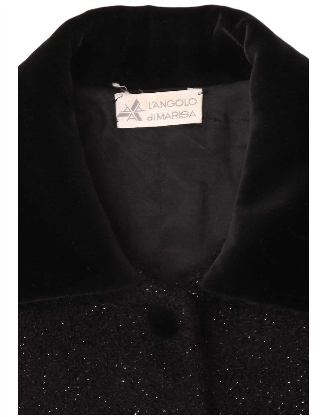 Giacca blazer a 5 bottoni da donna Marisa UK 12 media nera screziata