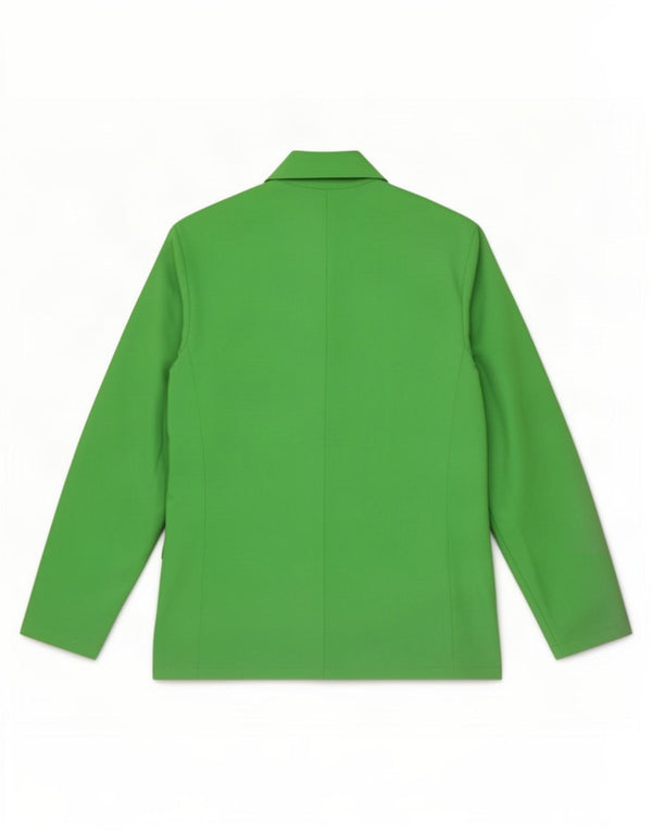 Giacca Blazer Donna Benetton IT 44 Verde Medio Poliestere