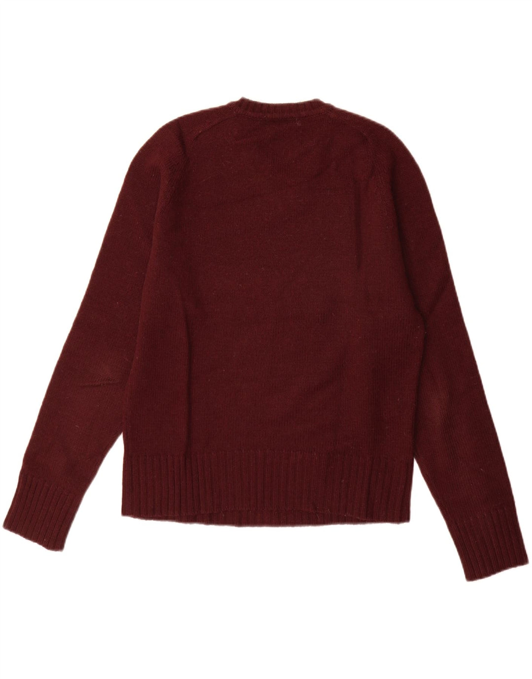 Maglione Zara da uomo con scollo a V bordeaux medio