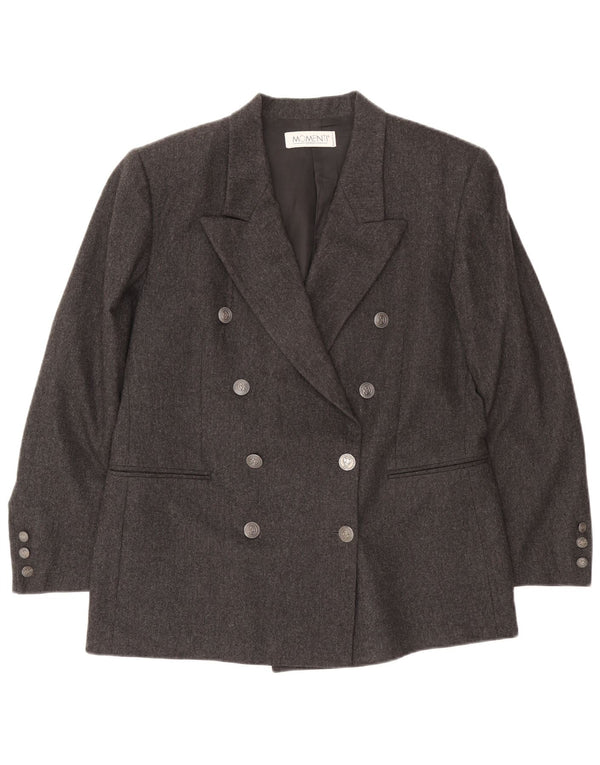 Giacca blazer doppiopetto da donna Momenti UK 14 Grigio medio