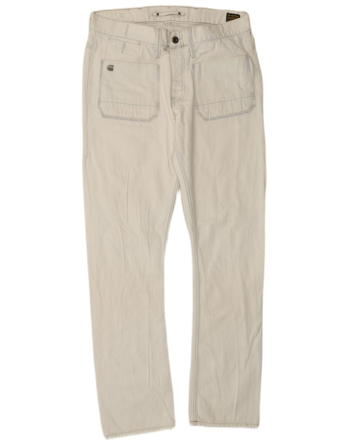 Jeans dritti da uomo G-Star W34 L32 cotone bianco