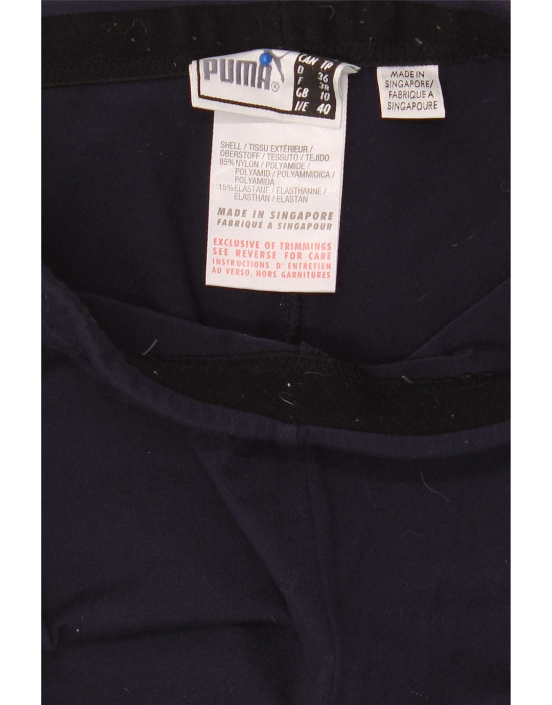 Leggings Capri da donna Puma UK 10 Small nylon blu navy