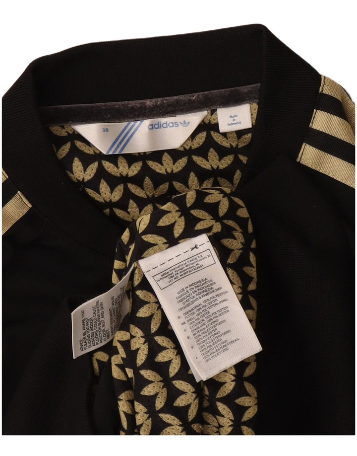 Giacca da tuta grafica corta Adidas da donna EU 38 media nera