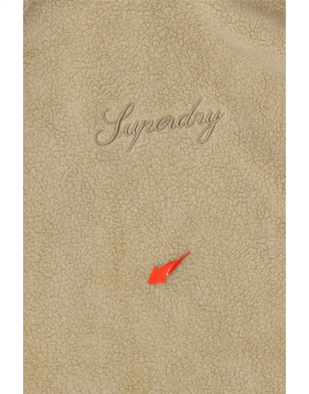 Maglione in pile con cappuccio oversize da donna SUPERDRY UK 6 XS Poliestere beige