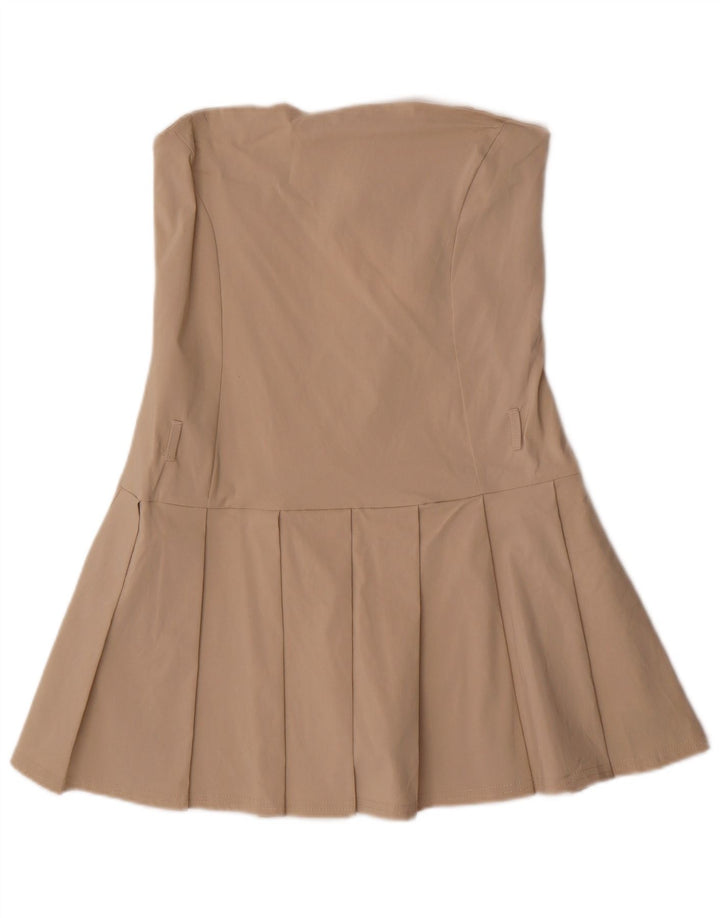 Tutina corta senza spalline da donna Quiz UK 16 Large Beige Viscosa
