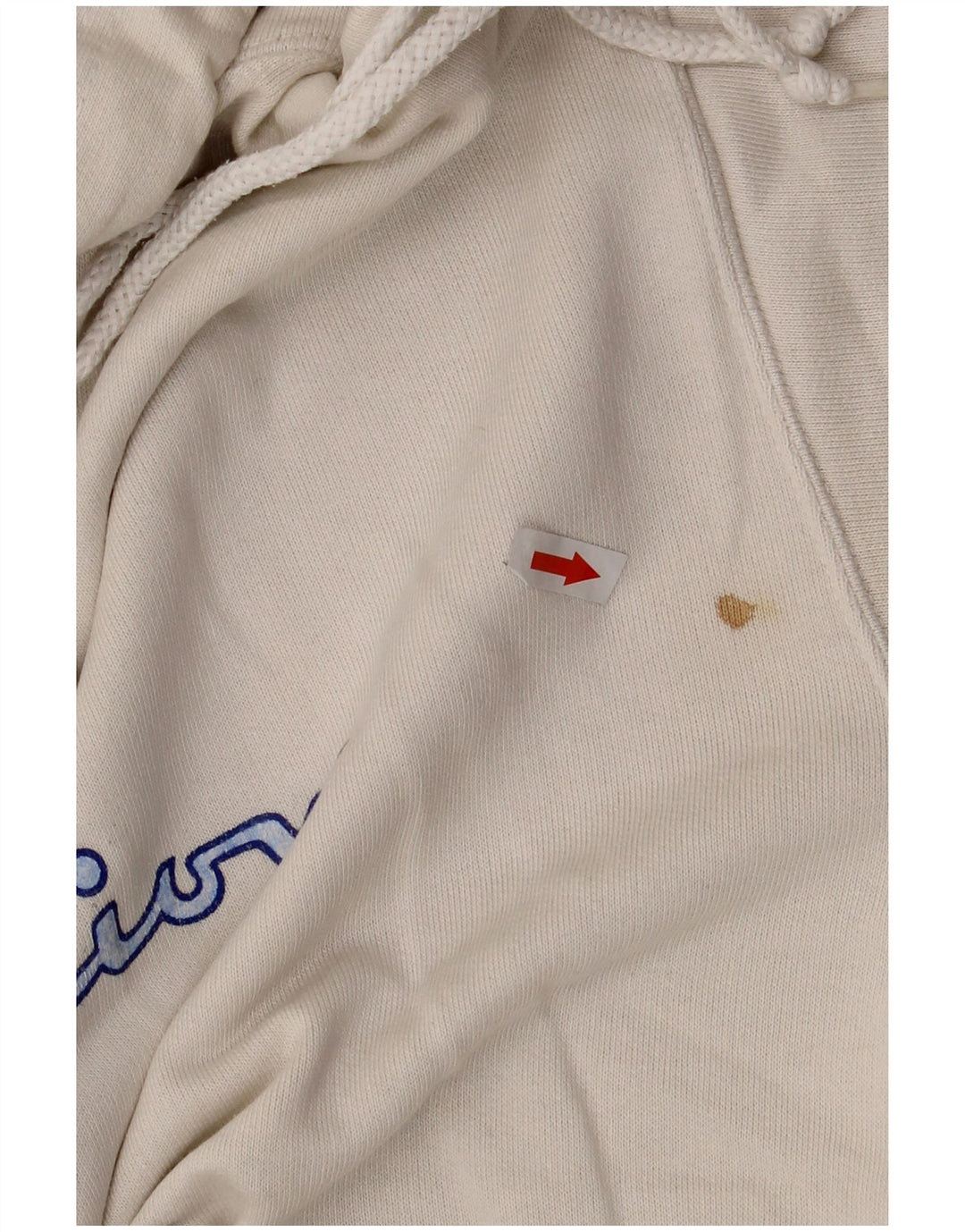 Maglione con cappuccio grafico a maniche corte da uomo Champion in cotone bianco medio