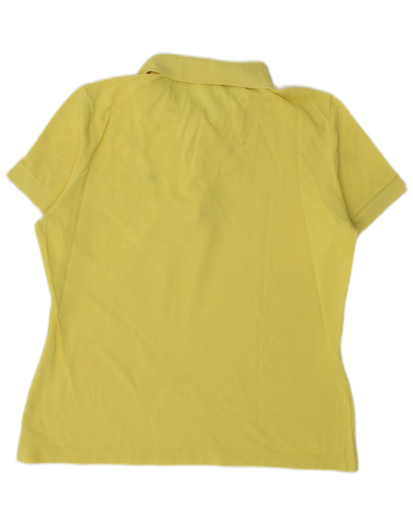 Polo da donna Lacoste taglia 44 grande in cotone giallo
