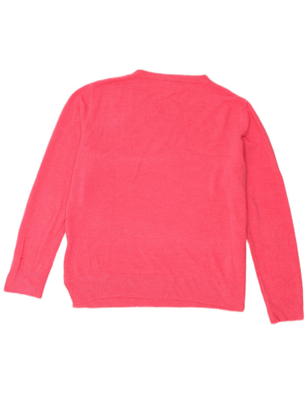 Maglione maglione con scollo a barca da donna Marks & Spencer UK 16 grande acrilico rosa
