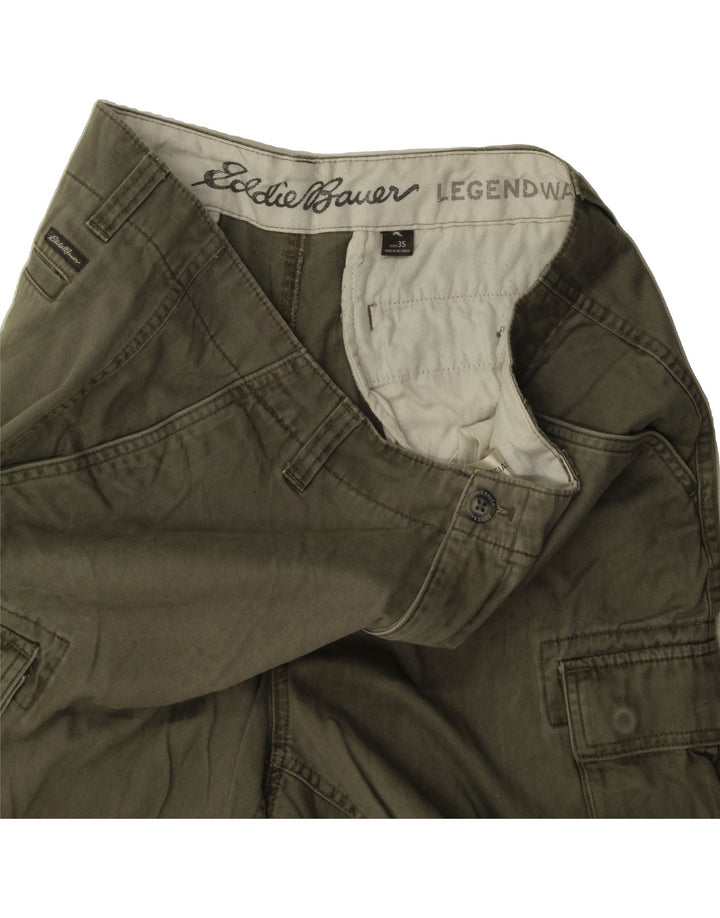 EDDIE BAUER Mens Cargo Shorts W35 Large Khaki Cotton Vintage Eddie Bauer and Second-Hand Eddie Bauer from Messina Hembry 