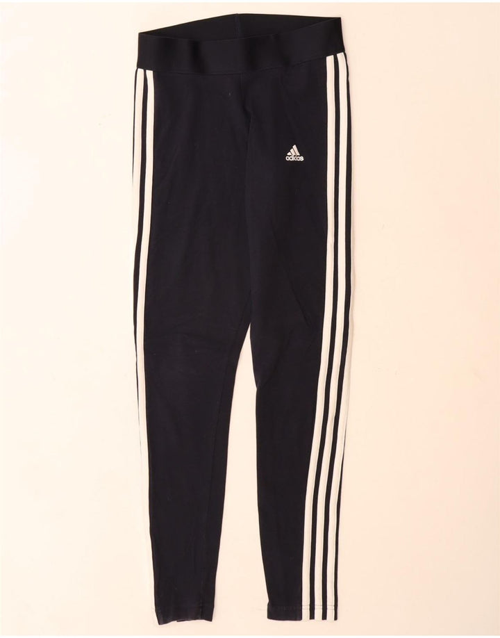 Leggings Adidas da donna UK 8/10 piccolo cotone blu navy