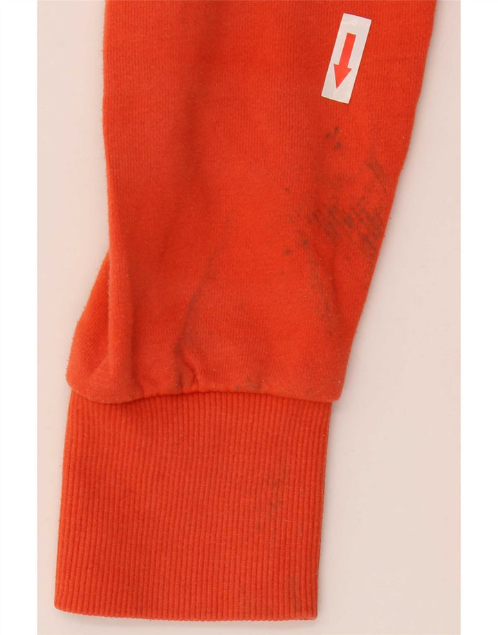 Maglione con cappuccio e zip da uomo Superdry piccolo in cotone arancione