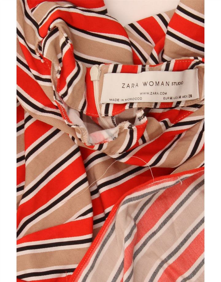 Top Camicetta Da Donna ZARA UK 12 Medio A Righe Multicolori