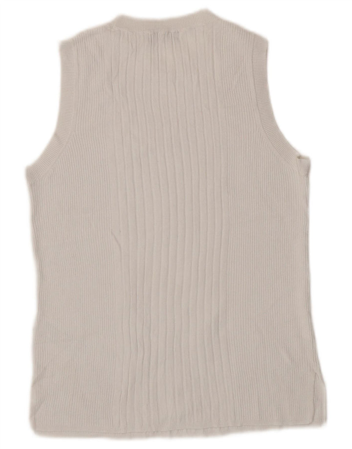 Canotta da donna Marks & Spencer UK 14 grande in viscosa bianca