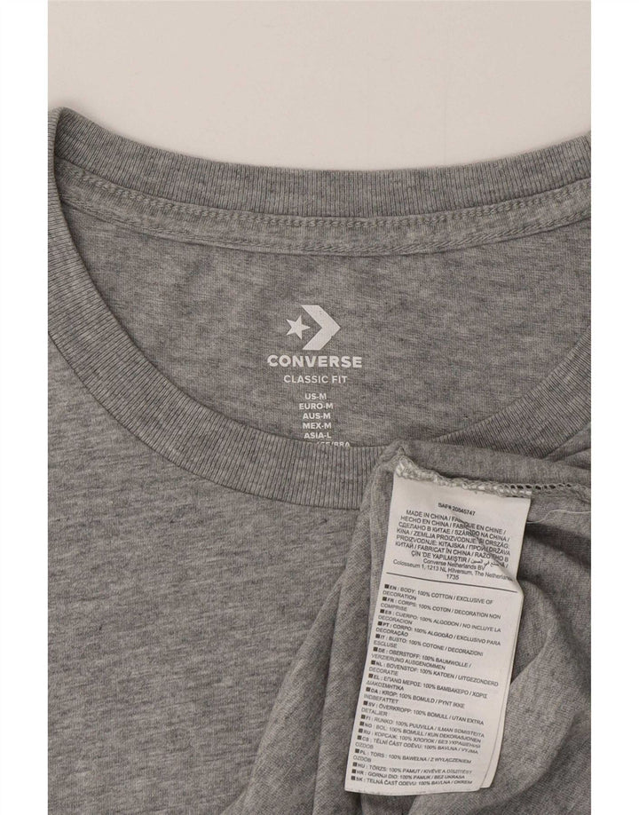 T-shirt da donna Converse Top UK 12 cotone grigio medio