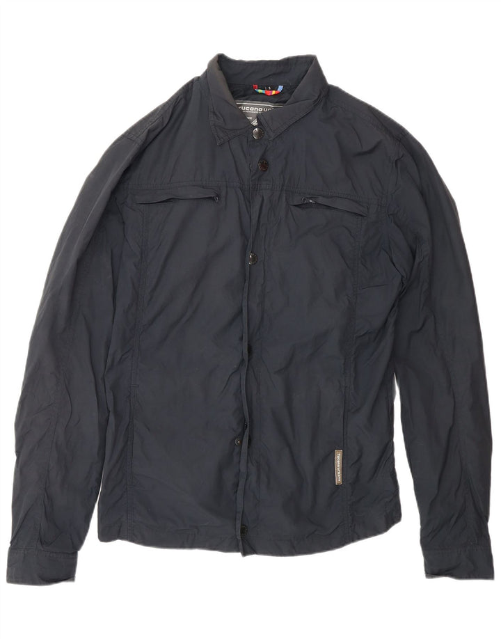 TUCANO URBANO Mens Bomber Jacket UK 36 Small Navy Blue Polyamide