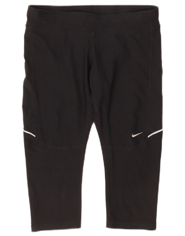 Leggings Nike Dri Fit Capri da donna UK 12 medio nero poliestere