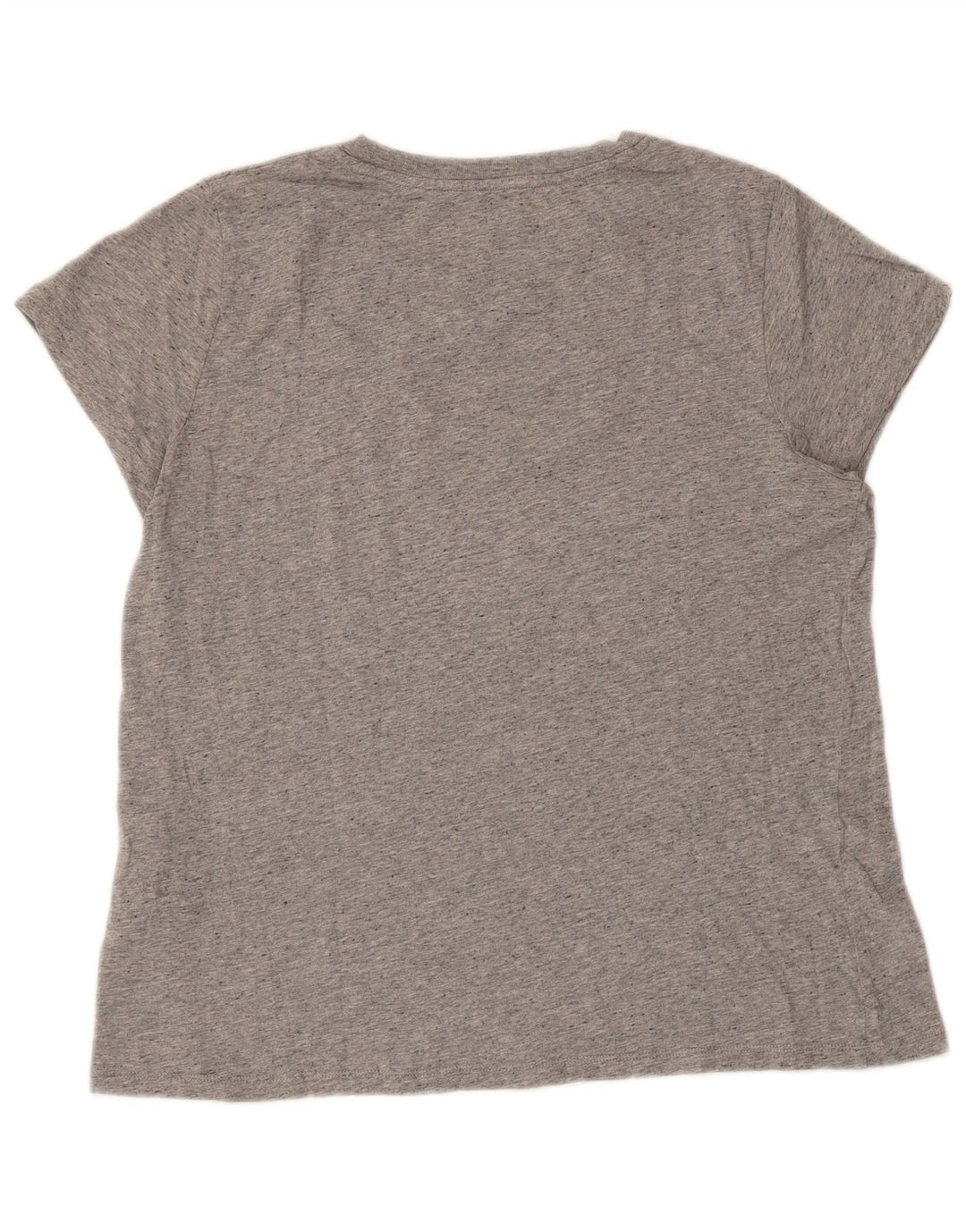 T-shirt grafica da donna LEVI'S Top UK 14 grande cotone chiazzato grigio