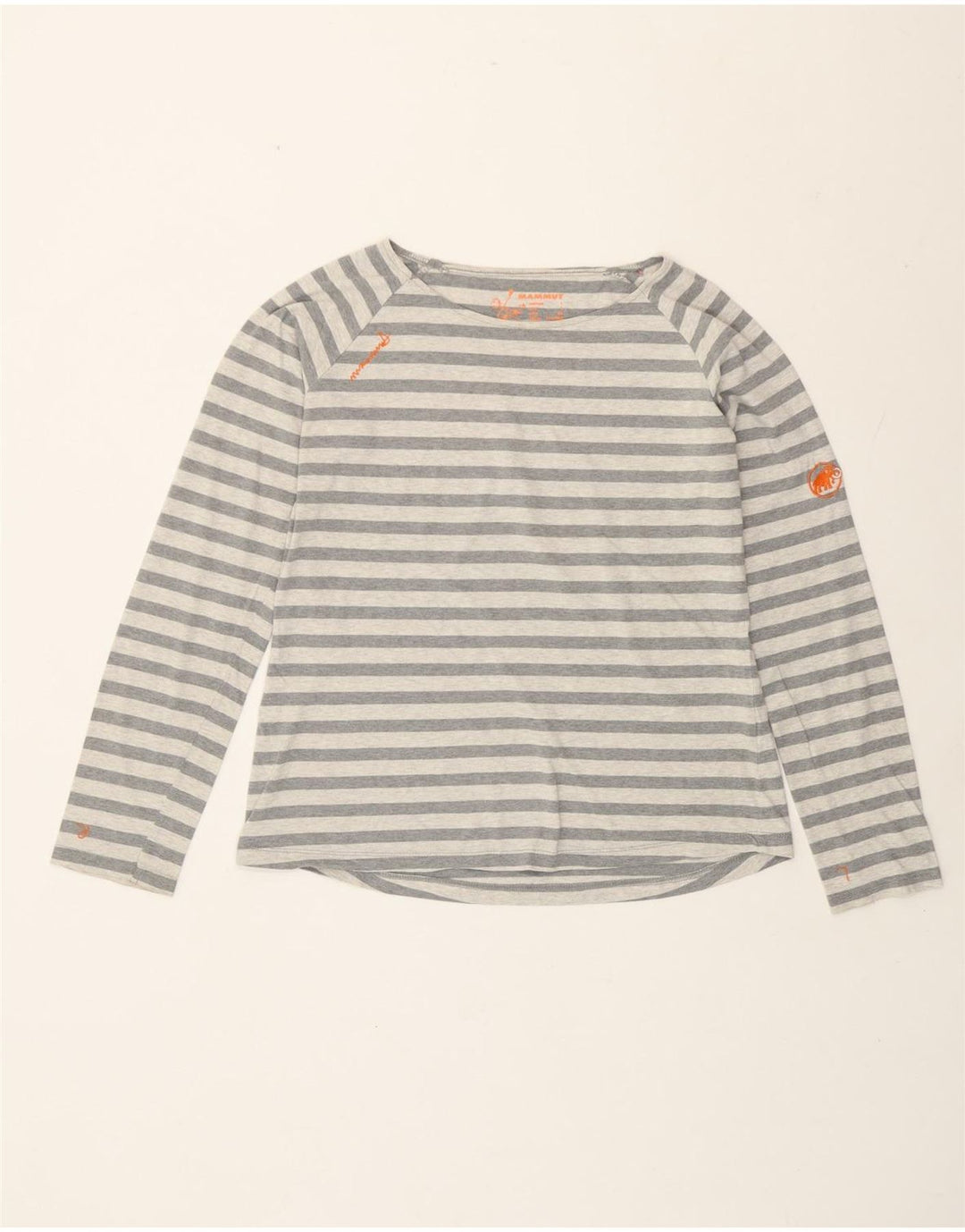 Mammut Maglia da donna a maniche lunghe UK 14 Large Grey Striped