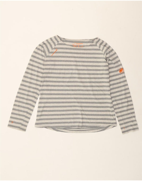 Mammut Maglia da donna a maniche lunghe UK 14 Large Grey Striped