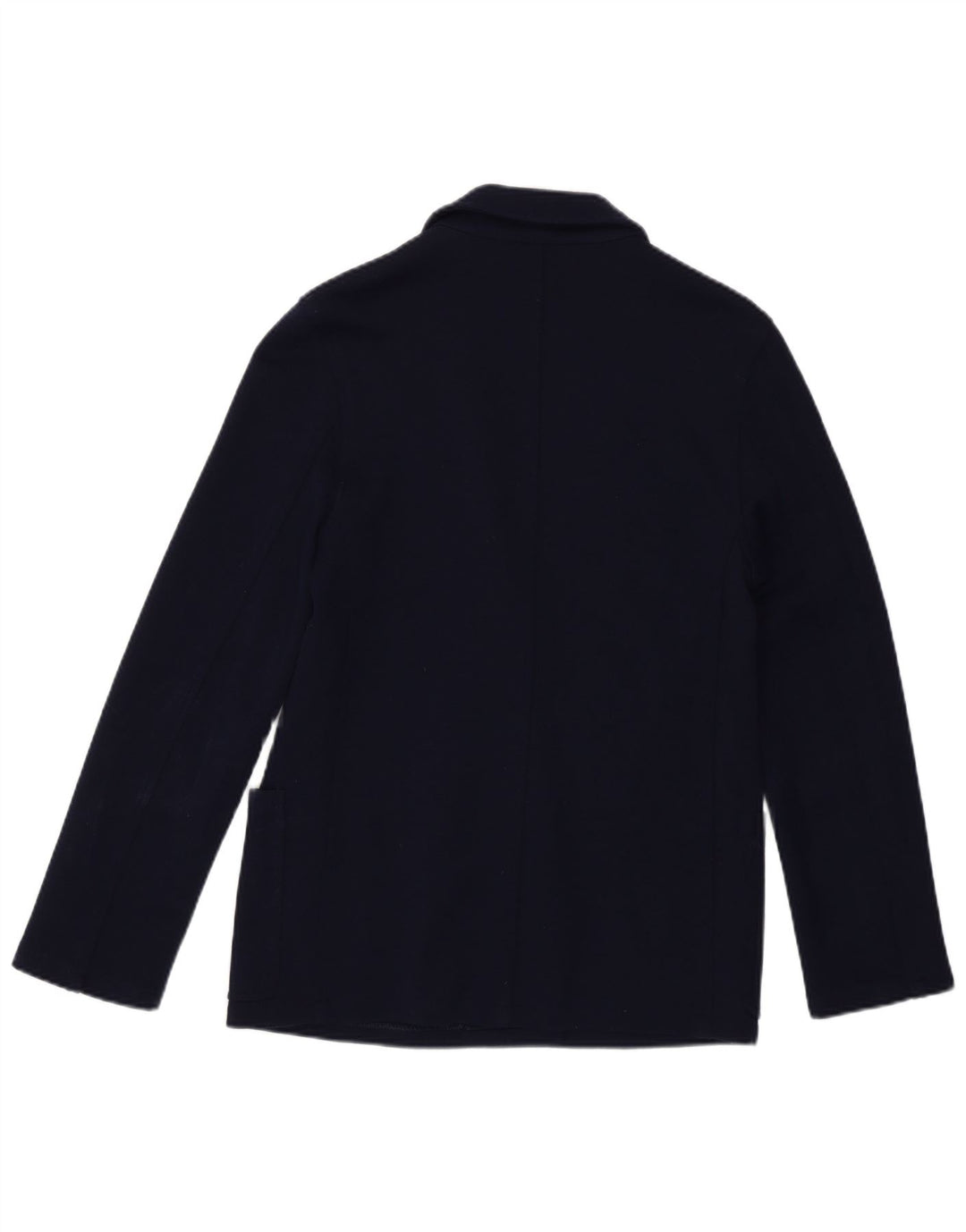 Maglione cardigan da uomo vintage UK 10 piccolo blu navy