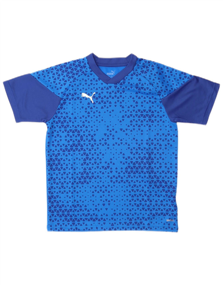 Maglietta Puma da bambino 11-12 anni in poliestere geometrico blu