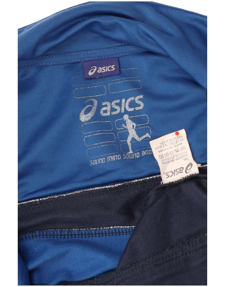 Giacca da ginnastica grafica da uomo Asics, piccola, color block blu navy