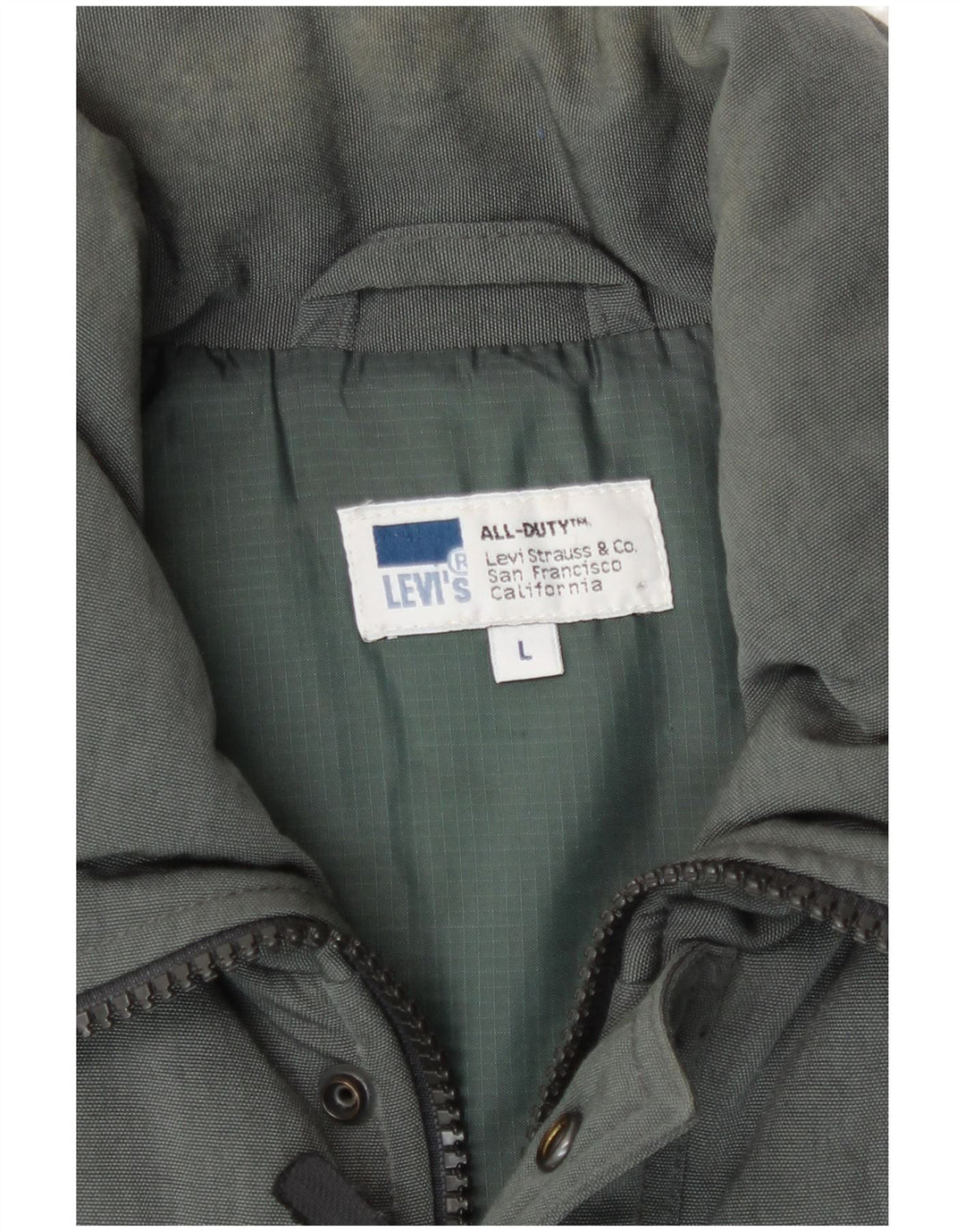 Gilet imbottito da uomo Levi's UK 40 Large Verde in poliammide