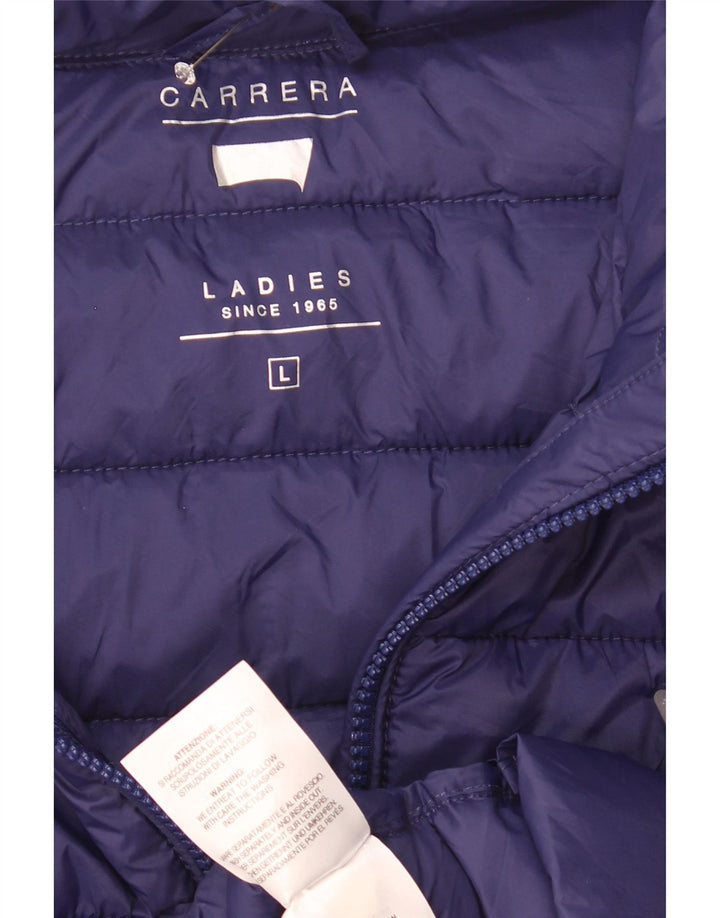Gilet imbottito da donna Carrera UK 16 grande blu navy in poliammide