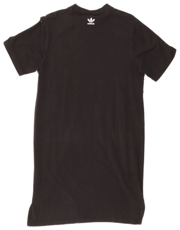 Abito t-shirt grafica da donna Adidas UK 8 piccolo cotone nero