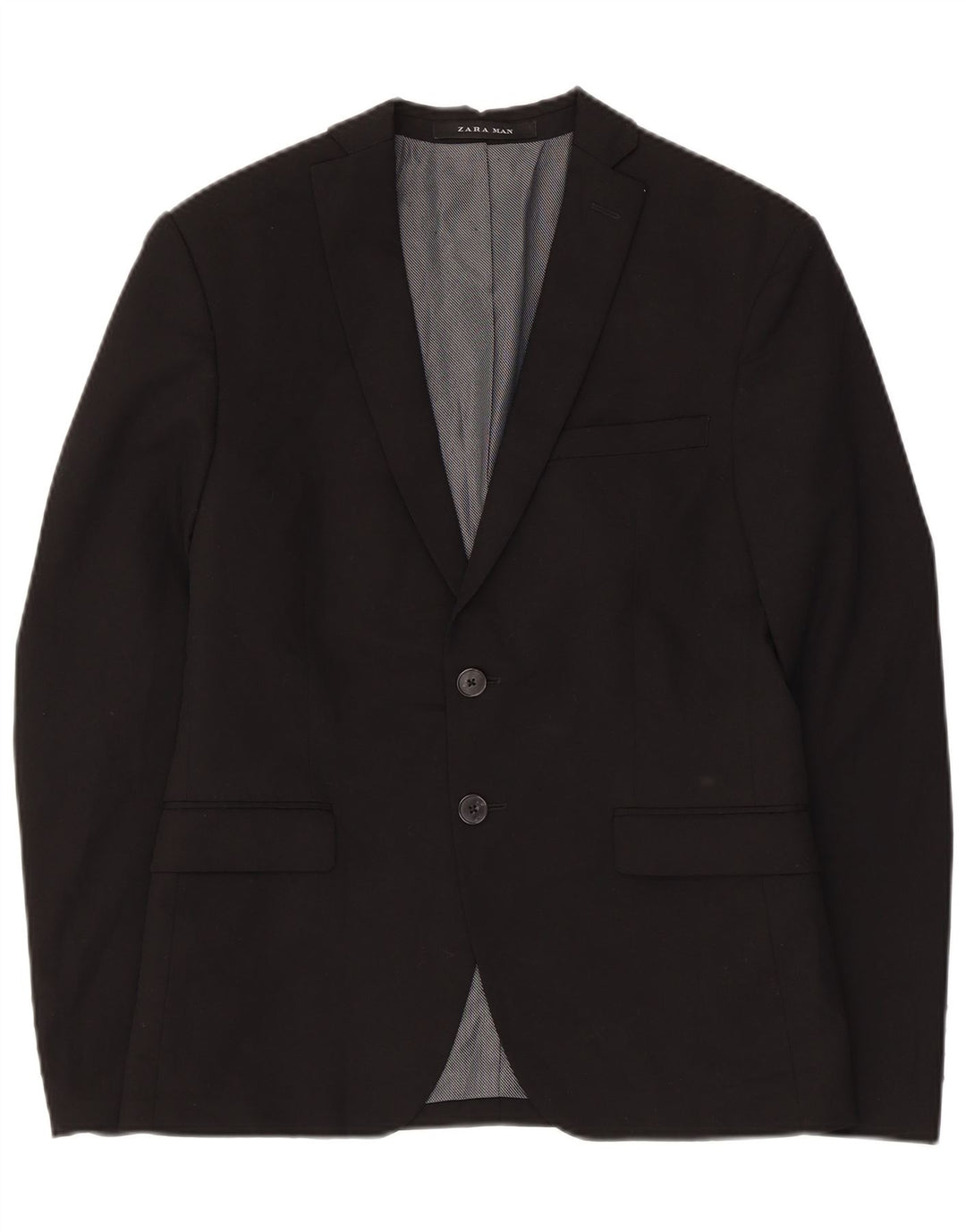 ZARA Giacca Blazer a 2 Bottoni da Uomo UK 34 XS Viscosa Nera