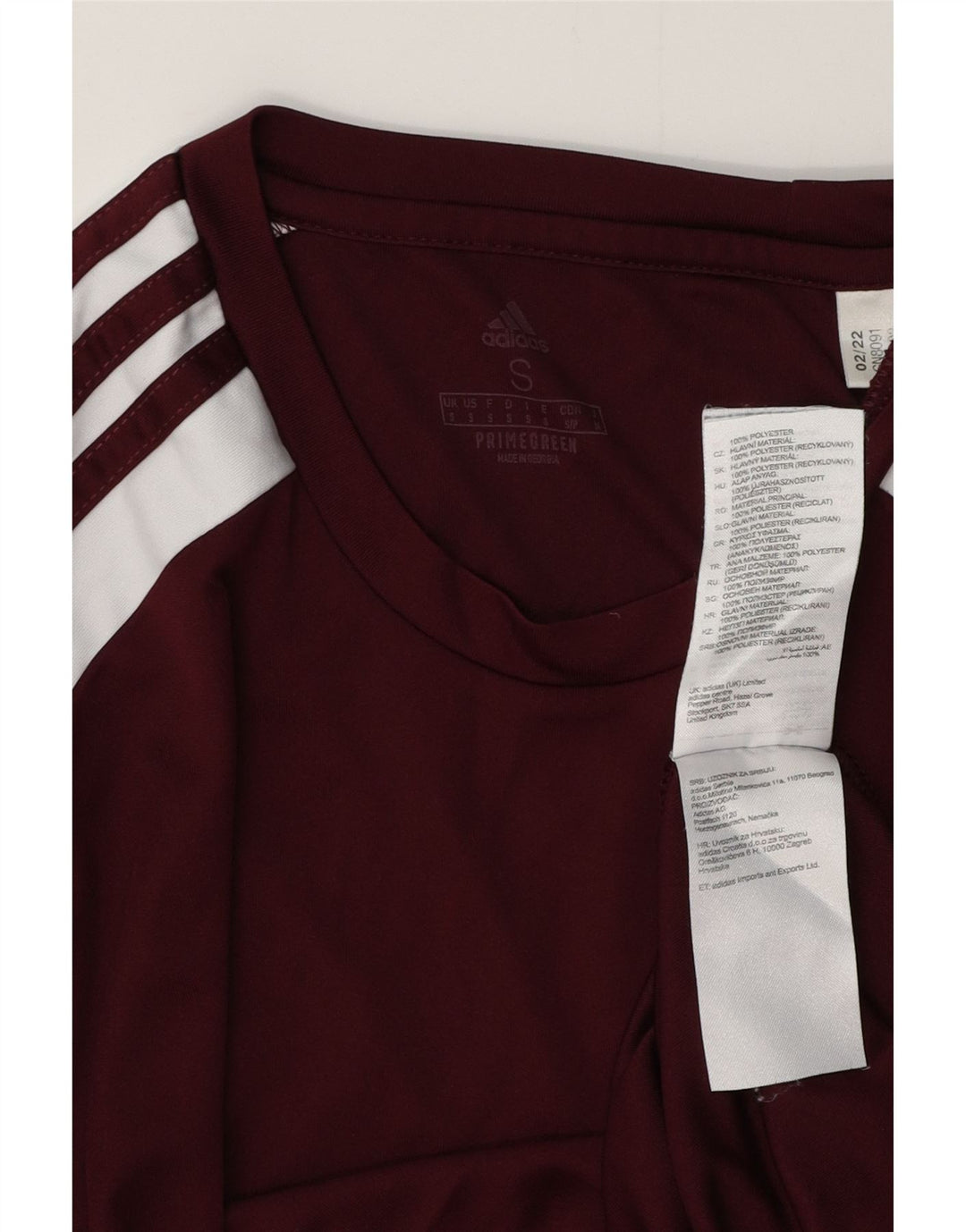 T-shirt grafica ADIDAS da uomo Aeroready, piccola, in poliestere bordeaux