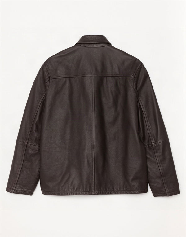 Giacca in pelle da uomo Pierre Cardin UK 40 grande nera