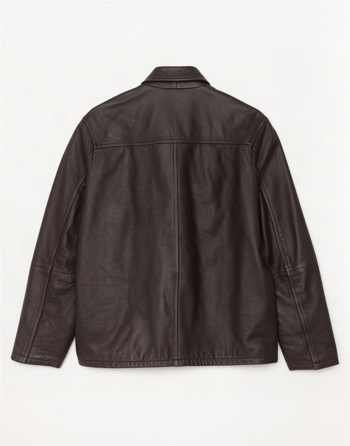 Giacca in pelle da uomo Pierre Cardin UK 40 grande nera