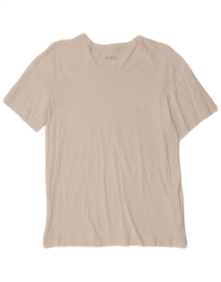 T-shirt da donna Hugo Boss Top UK 12 cotone bianco medio