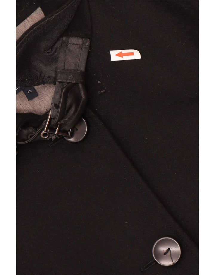 Cappotto Donna Armani Jeans IT 48 XL Lana Nera