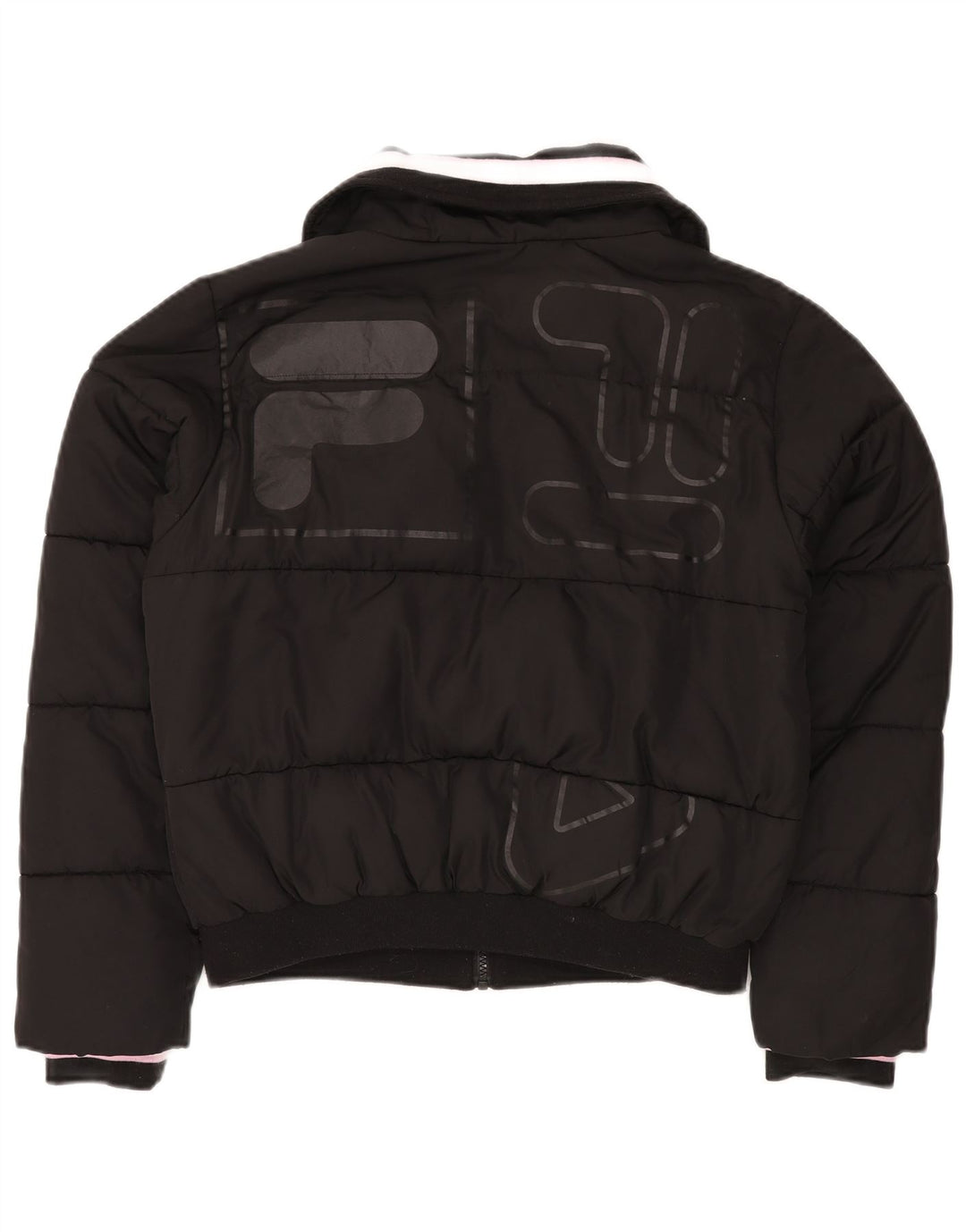 Giacca imbottita grafica da donna FILA UK 14 poliestere nero medio