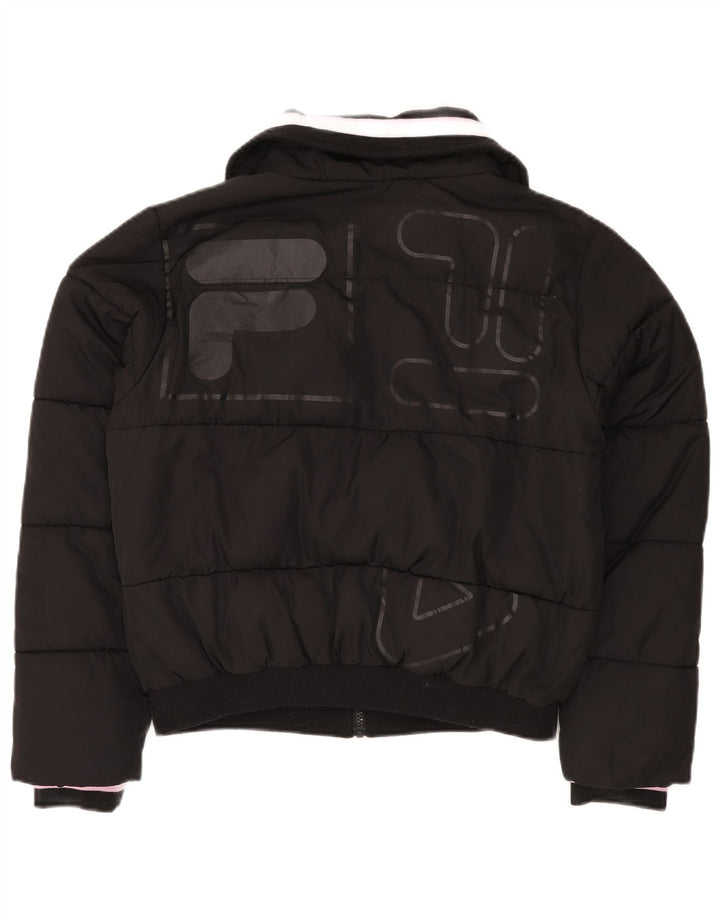 Giacca imbottita grafica da donna FILA UK 14 poliestere nero medio