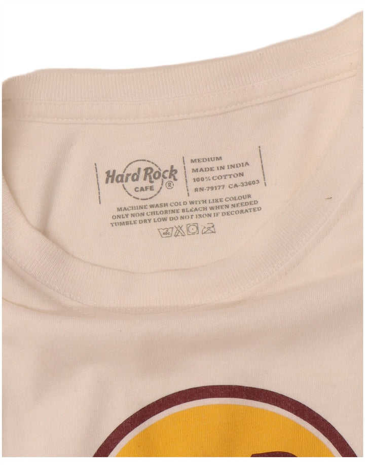 HARD ROCK CAFE T-shirt grafica da uomo di Parigi, cotone bianco medio