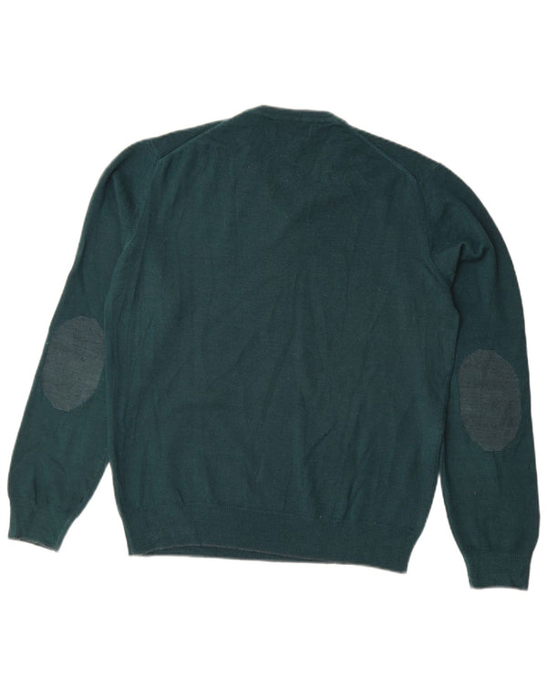 AUSTRALIAN L'ALPINA Maglione da uomo con scollo a V in lana verde medio