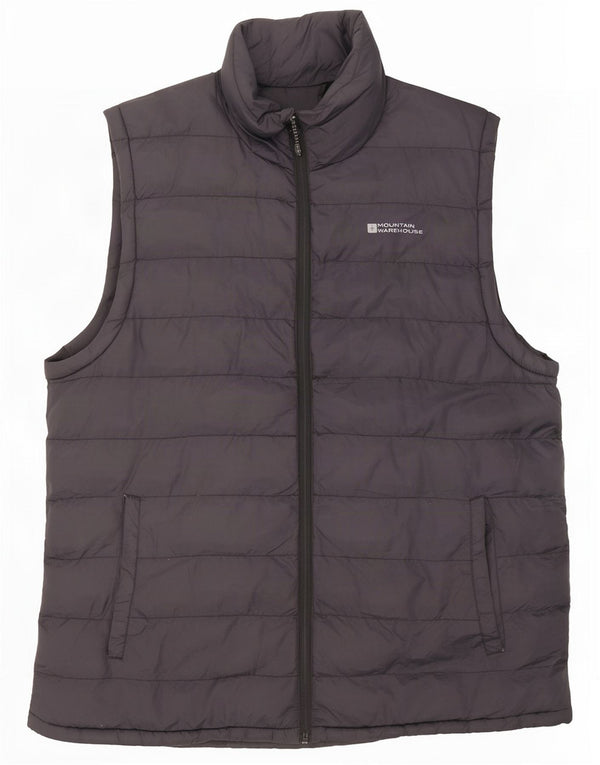 Gilet imbottito da uomo Mountain Warehouse UK 40 Large in nylon nero