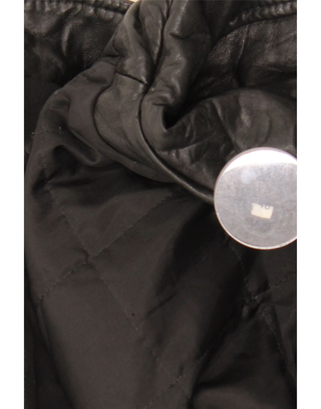 Giacca in pelle oversize da donna vintage EU 40 in pelle nera media