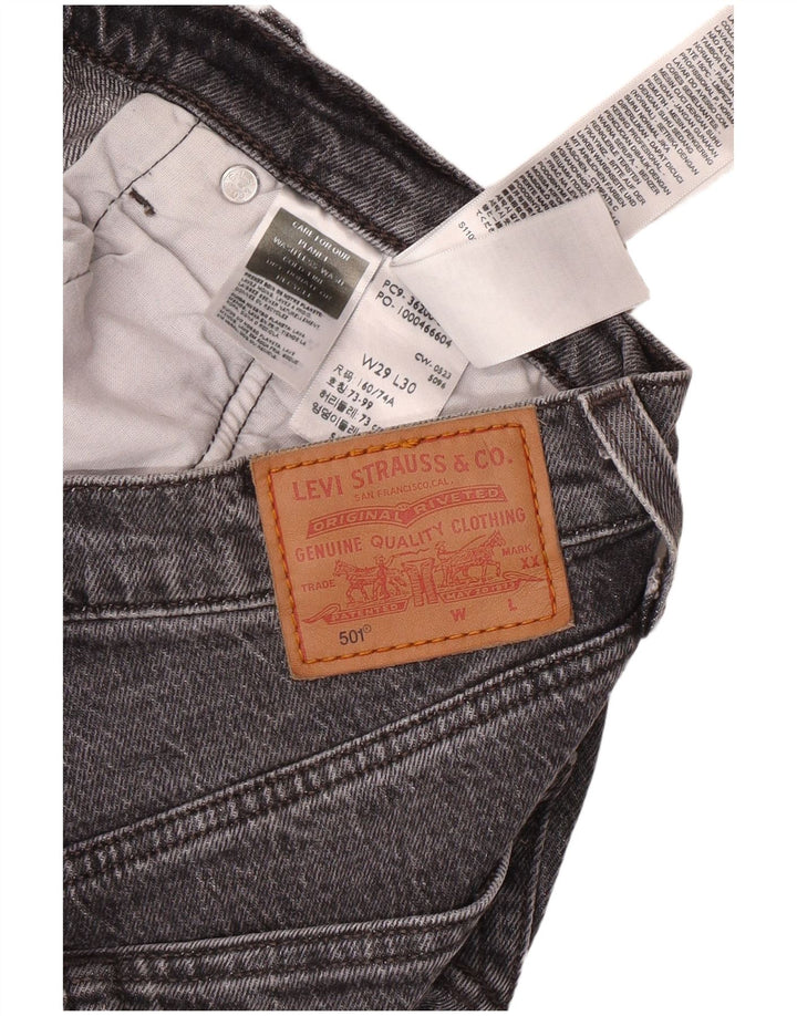 LEVI'S Jeans dritti da uomo 501 W29 L30 Cotone grigio