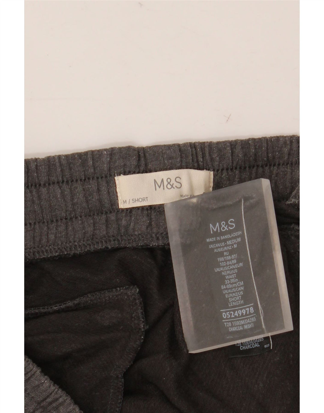 Pantaloni da tuta da uomo Marks & Spencer in cotone grigio medio