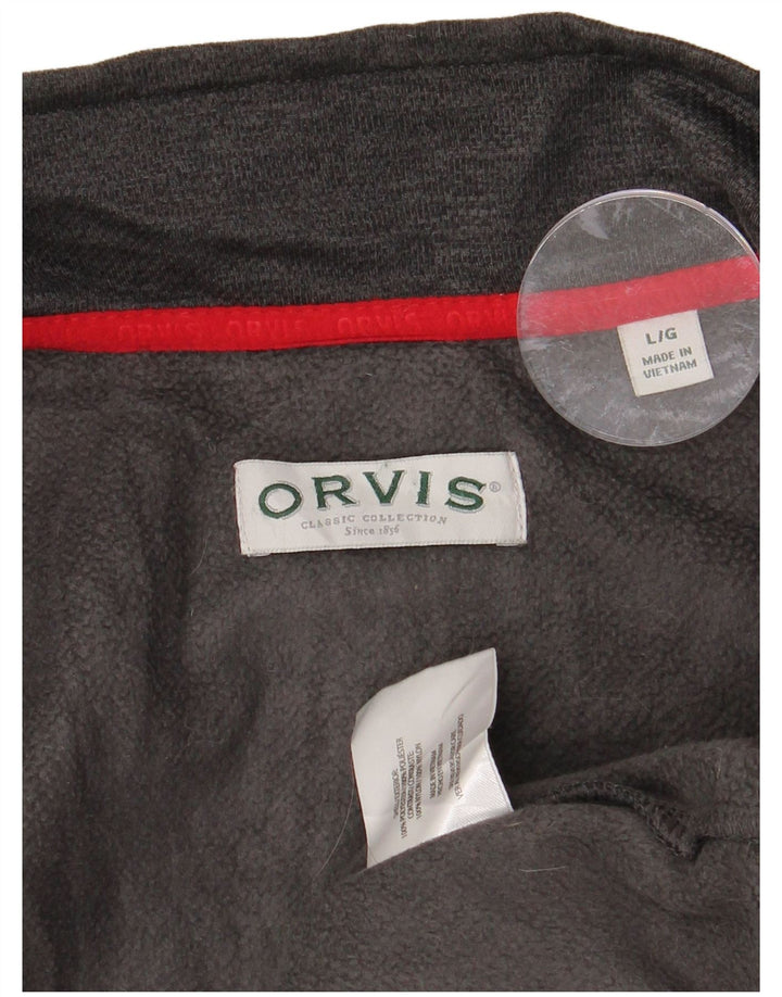 Giacca da ginnastica da uomo ORVIS grande in poliestere color block grigio