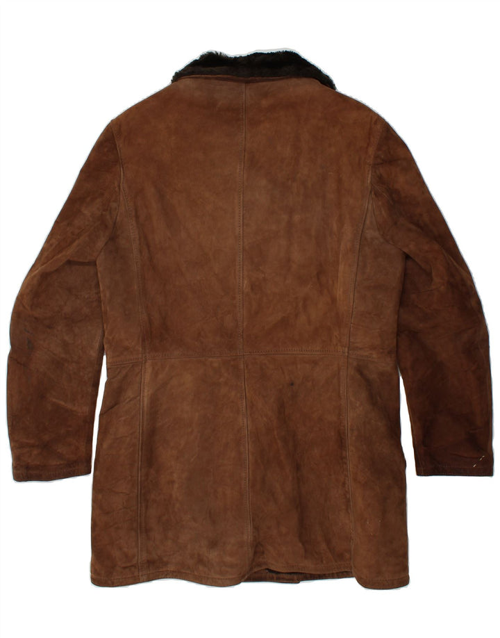 Cappotto in shearling da donna VINTAGE IT 52 2XL Marrone