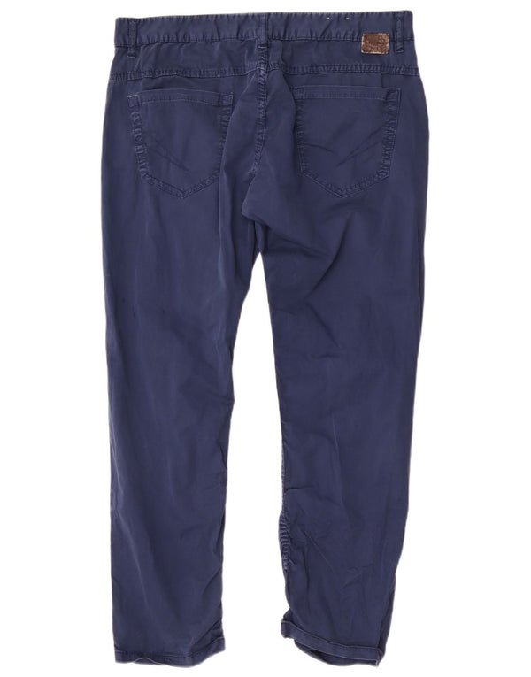 Pantaloni casual slim da uomo Zara EU 46 XL W36 L27 cotone blu