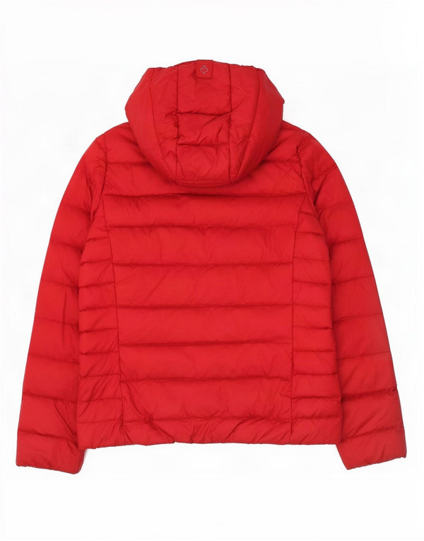 Giacca imbottita con cappuccio da donna Canadiens UK 16 Large rossa in poliammide